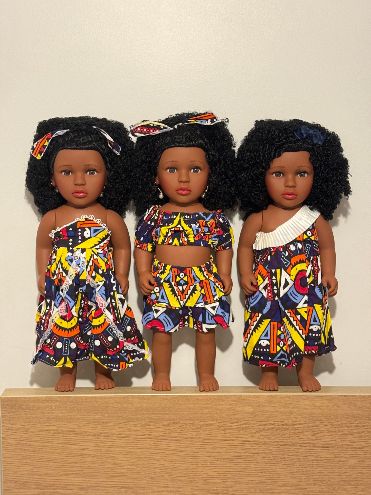 Poupée Afro Noire de 45 centimètres | LUDIVINE (tenue n2)