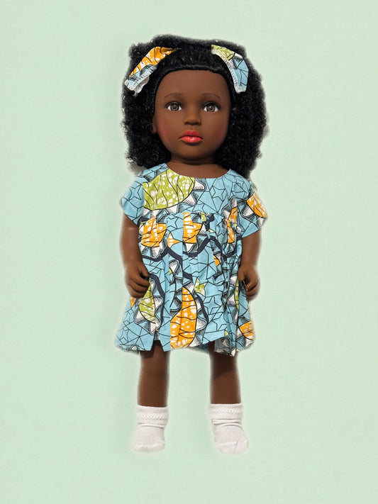 Poupée Afro Noire de 45 centimètres
| KAYA (tenue n3)